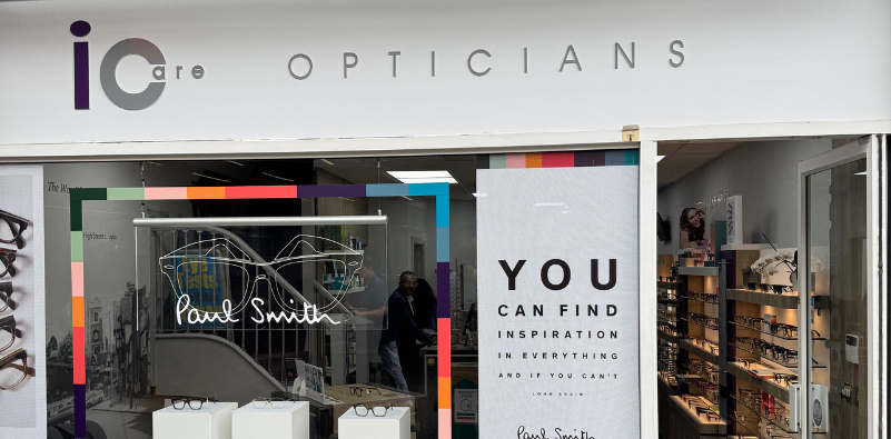 The entrance of iCare Opticians in Pinner